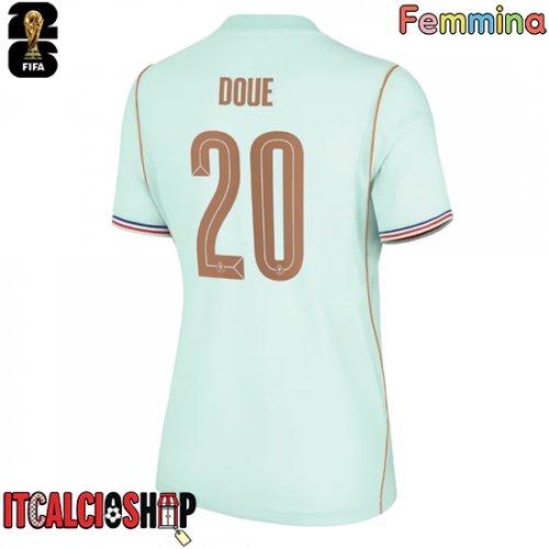 Francia Desire Doue #20 Seconda Maglia Femmina Mondiali 2026 Manica Corta